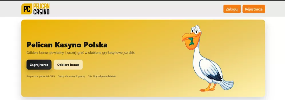 Pelican Casino – 30 darmowych spinów bez depozytu i 60 zł bonus powitalny